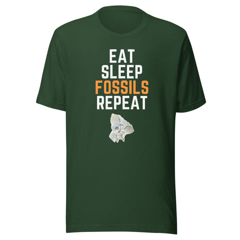 Eat Sleep Fossils Repeat T-Shirt: Archaeopteryx