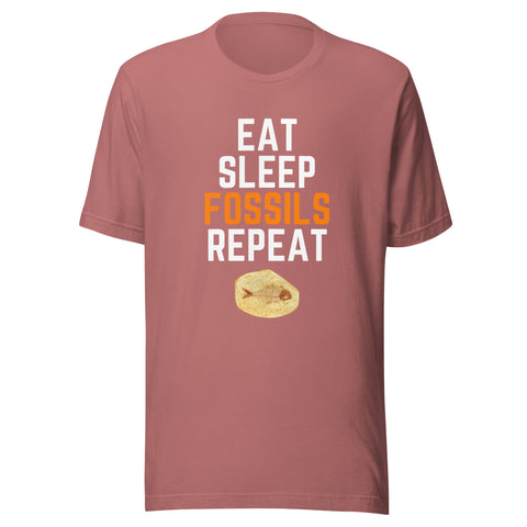 Eat Sleep Fossils Repeat T-Shirt: Fossil Fish