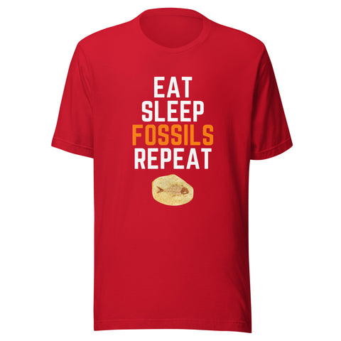 Eat Sleep Fossils Repeat T-Shirt: Fossil Fish