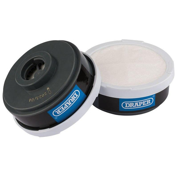 Spare A1P2 Filters (2) For Combined Vapour And Dust Respirator