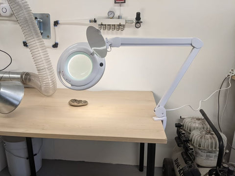 LED Magnifier Lamp with 1.75x and 2.25x Magnification Lenses