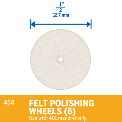 Dremel 414 1/2 Felt Polishing Wheel 414