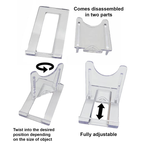 How a twist adjustable plate fossil mineral stand works