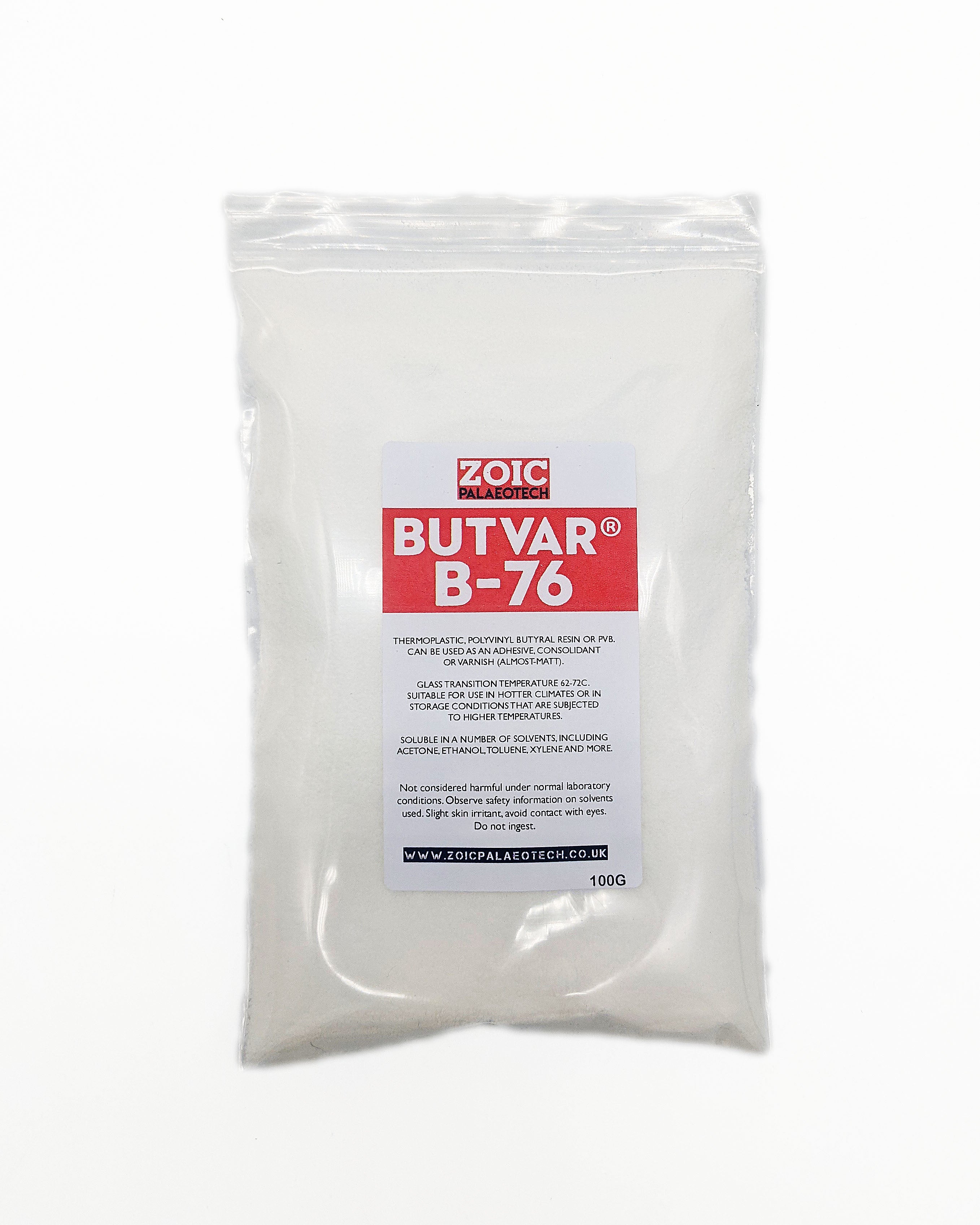 Butvar® B-76 | Polyvinyl Butyral Resin – ZOIC PalaeoTech Limited
