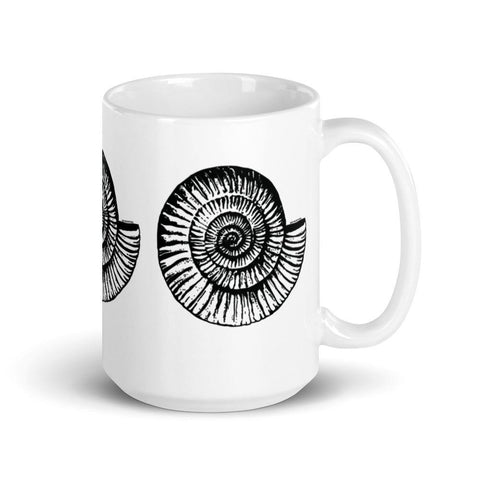 fossil ammonite mug dactylioceras geology palaeontology fossil hunter gift large